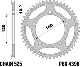 EK/PBR Chain kit 525 SRX2 - 17/42-112 - Steel Standard Rear Sprocket