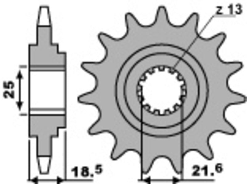 EK/PBR Chain kit 520 SRX2 - 15/45-114 - Steel Standard Rear Sprocket