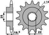 EK/PBR Chain kit 525 ZVX3 - 15/38-102 - Steel Reinforced Rear Sprocket