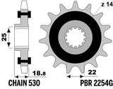 EK/PBR Chain kit 530 ZVX3 - 15/40-108 - Steel Reinforced Rear Sprocket