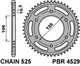 EK/PBR Chain kit 525 ZVX3 - 16/42-100 - Steel Standard Rear Sprocket