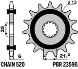 EK/PBR Chain kit 520 MVXZ2 - 15/48-114 - Steel Standard Rear Sprocket