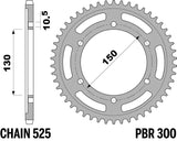 EK/PBR Chain kit 525 MVXZ2 - 15/47-118 - Steel Standard Rear Sprocket