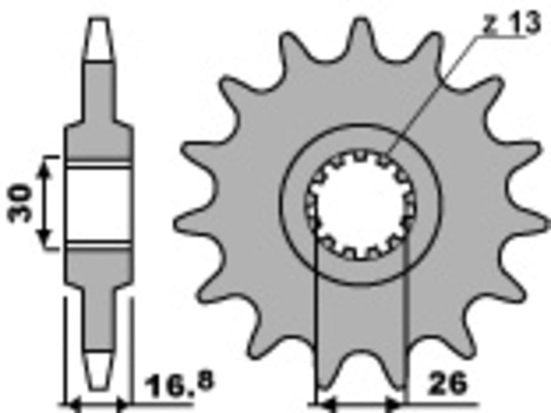 EK/PBR Chain kit 525 MVXZ2 - 15/45-124 - Steel Standard Rear Sprocket