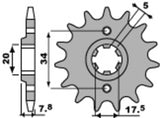 EK/PBR Chain kit 520 SRX2 - 13/50-110 - Steel Standard Rear Sprocket