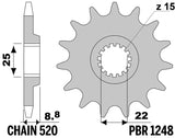 EK/PBR Chain kit 520 SRX2 - 13/48-114 - Alu Standard Rear Sprocket