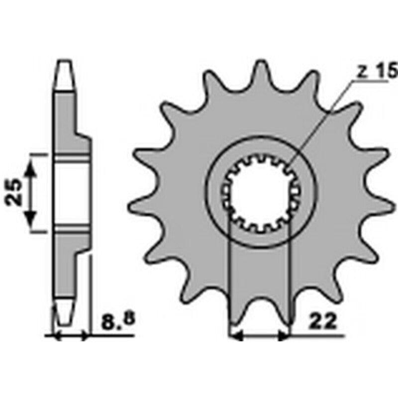 EK/PBR Chain kit 520 SRX2 - 14/48-114 - Alu Standard Rear Sprocket