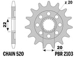 EK/PBR Chain kit 520 SRX2 - 13/51-114 - Alu Standard Rear Sprocket