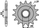 EK/PBR Chain kit 520 SRX2 - 13/43-108 - Steel Standard Rear Sprocket