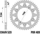 EK/PBR Chain kit 520 SRX2 - 14/50-110 - Steel Standard Rear Sprocket