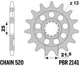EK/PBR Chain kit 520 SRX2 - 13/50-114 - Steel Standard Rear Sprocket