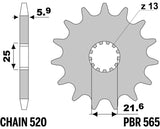 EK/PBR Chain kit 520 SRX2 - 13/50-114 - Steel Standard Rear Sprocket