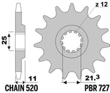 EK/PBR Chain kit 520 SRX2 - 13/48-114 - Steel Standard Rear Sprocket