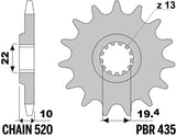 EK/PBR Chain kit 520 SRX2 - 15/41-110 - Steel Standard Rear Sprocket