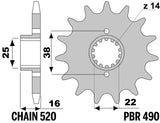 EK/PBR Chain kit 520 SRX2 - 15/42-102 - Steel Standard Rear Sprocket