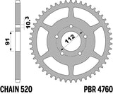 EK/PBR Chain kit 520 SRX2 - 14/46-112 - Steel Standard Rear Sprocket