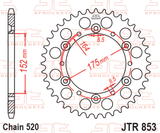EK/JT Chain kit 520 SRX2 - 13/40-92 - Steel Standard Rear Sprocket