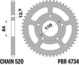 EK/PBR Chain kit 520 SRX2 - 15/41-112 - Steel Standard Rear Sprocket