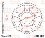 EK/JT Chain kit 520 SRX2 - 15/42-120 - Steel Standard Rear Sprocket