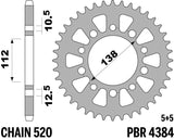 EK/PBR Chain kit 520 SRX2 - 17/38-118 - Steel Standard Rear Sprocket
