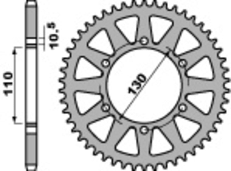 EK/PBR Chain kit 520 SROZ2 - 14/43-112 - Steel Standard Rear Sprocket