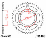 EK/JT Chain kit 520 SROZ2 - 14/43-112 - Steel Standard Rear Sprocket