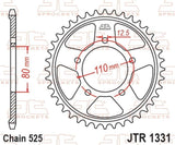EK/JT Chain kit 525 MVXZ2 - 16/42-124 - Steel Standard Rear Sprocket