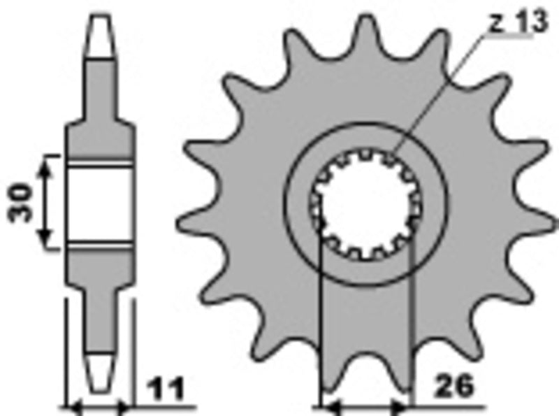 EK/PBR Chain Kit 525 ZVX3 - 16/47-126 - Steel Standard Rear Sprocket