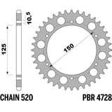 EK/PBR Chain Kit 520 SROZ2 - 15/46-118 - Steel Standard Rear Sprocket