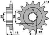 EK/PBR Chain Kit 520 ZVX3 - 15/42-106 - Steel Standard Rear Sprocket
