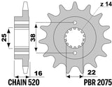 EK/PBR Chain Kit 520 ZVX3 - 15/42-110 - Steel Standard Rear Sprocket