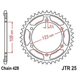 EK/JT Chain kit 428 DEH - 13/60-136 - Steel Standard Rear Sprocket