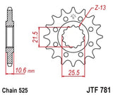 EK/JT Chain kit 525 SROZ2 - 14/44-116 - Steel Standard Rear Sprocket