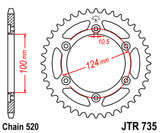 EK/JT Chain kit 520 SRX2 - 15/41-100 - Steel Standard Rear Sprocket