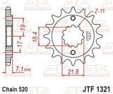 EK/JT Chain kit 520 SROZ2 - 14/36-108 - Steel Standard Rear Sprocket