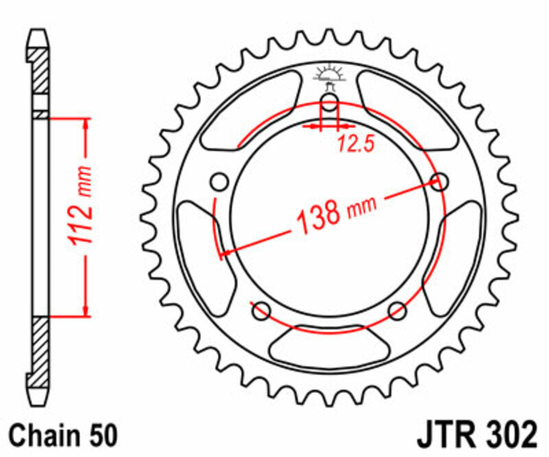 EK/JT Chain kit 530 MVXZ2 - 15/43-108 - Steel Standard Rear Sprocket