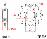 EK/JT Chain kit 530 MVXZ2 - 15/43-108 - Steel Standard Rear Sprocket