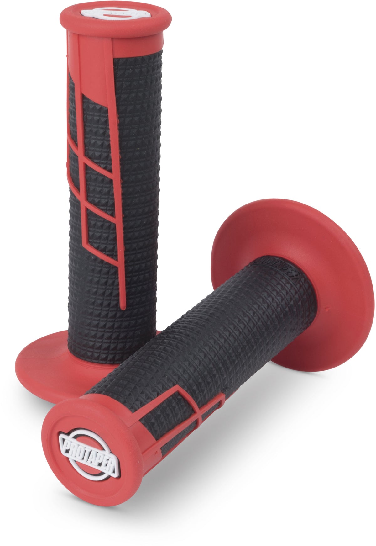 Protaper Handtag Clampon 1/2 Waffle Röd/Svart