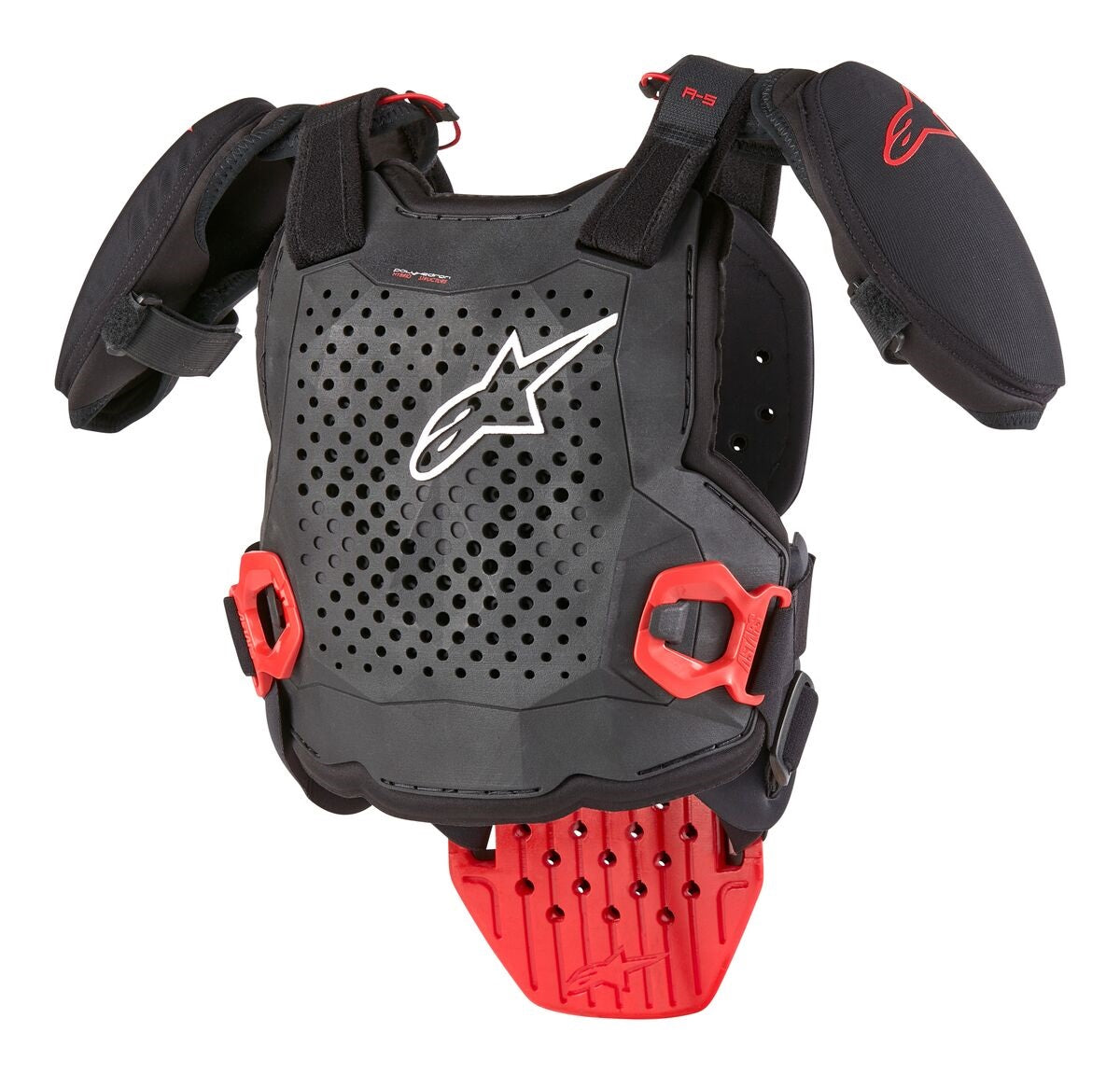 Alpinestars Bröstskydd A-5 S Junior Svart/Vit/Röd, S/M