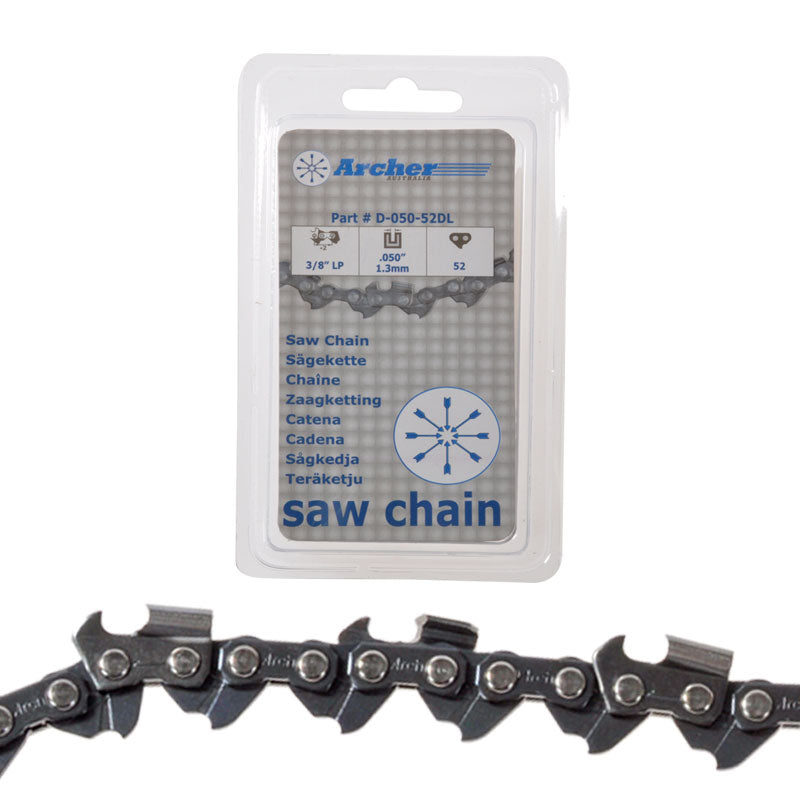 Archer Sågkedja 0.325" - 1.5mm - 64L Semi-Chisel sågtänder