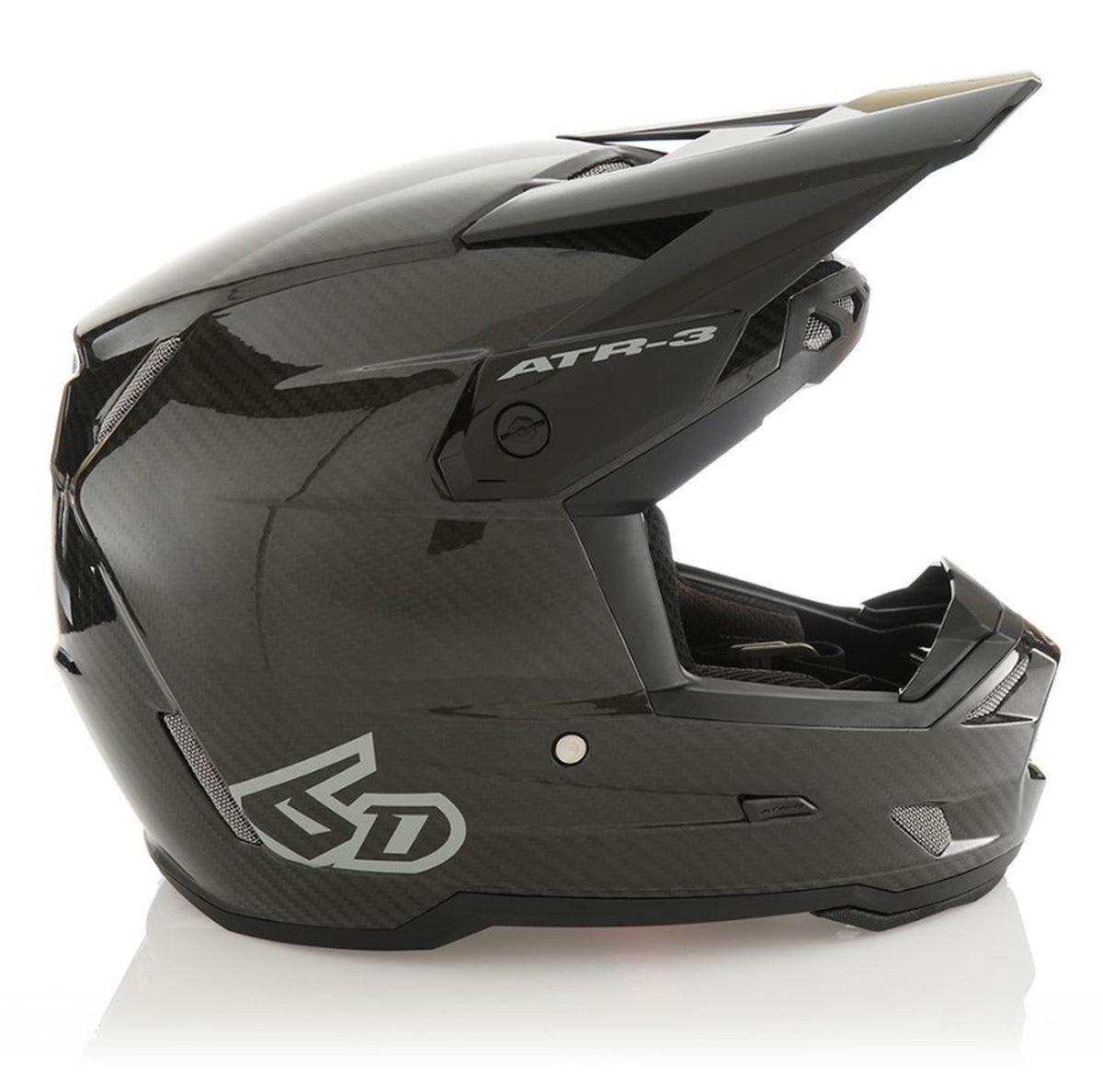 6D Helmet ATR-3 Solid Gloss Black FIM, S