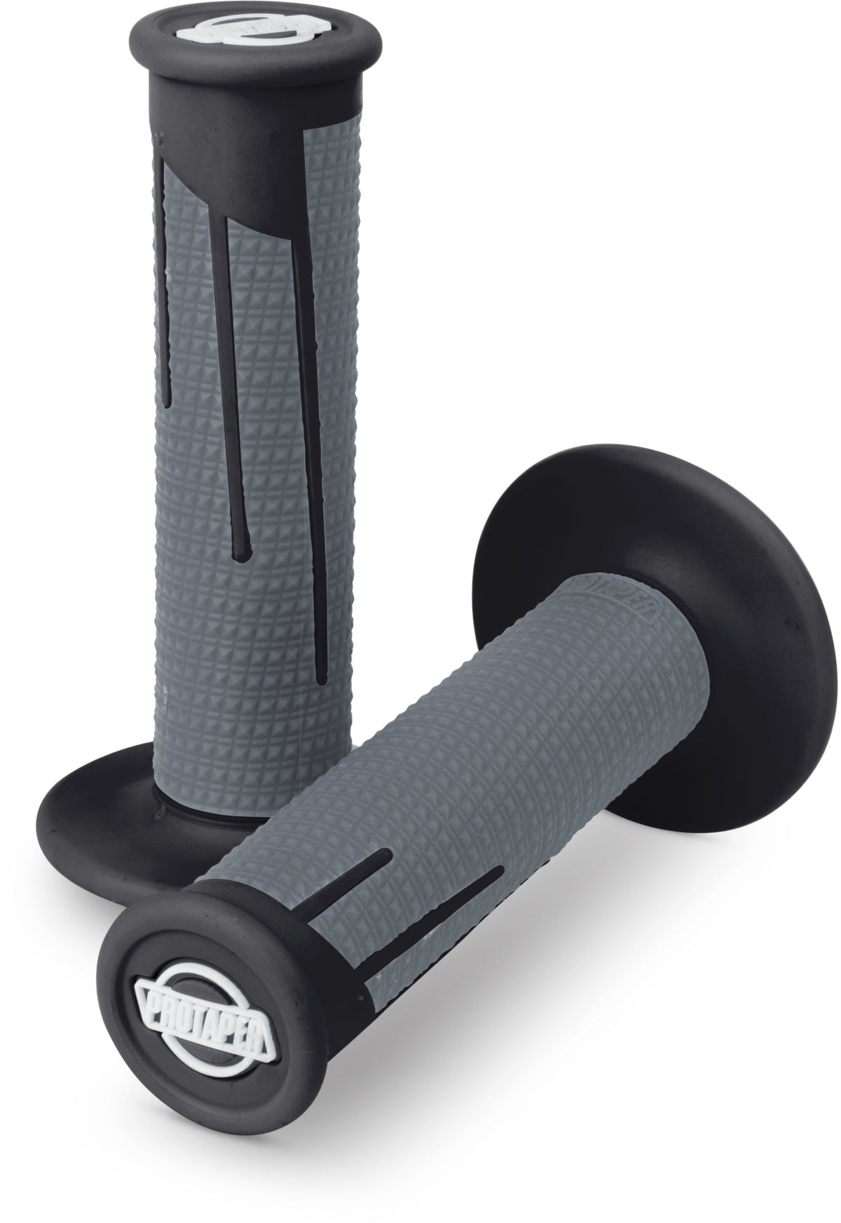 Protaper Handtag Clampon Full Diamond Svart/Mörk Grå